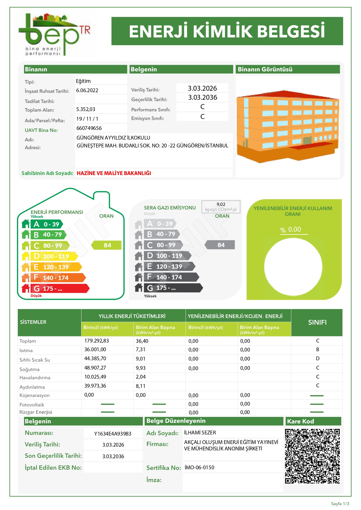 okul enerji kimlik belgesi görseli